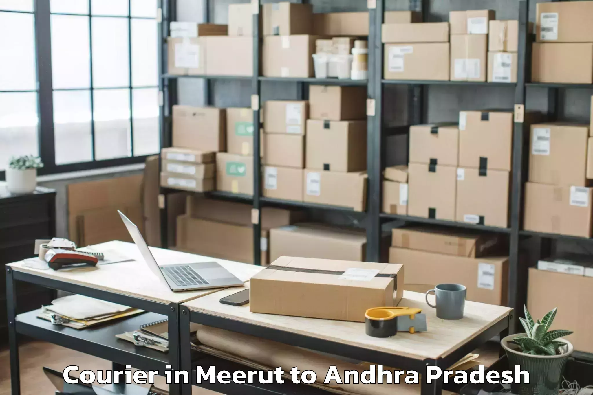 Book Meerut to Indukurpet Courier